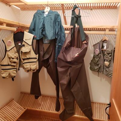 Simms/Columbia Fly Fishing Vests, Red Ball Waders and More (B1-KD)