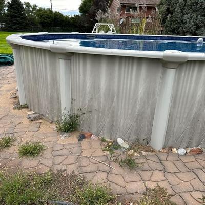 HUGE ABOVE GROUND POOL WITH HEATER
