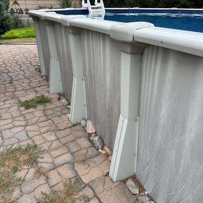 HUGE ABOVE GROUND POOL WITH HEATER