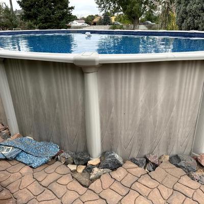 HUGE ABOVE GROUND POOL WITH HEATER