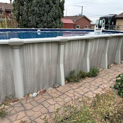 HUGE ABOVE GROUND POOL WITH HEATER