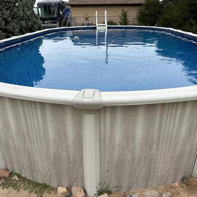 HUGE ABOVE GROUND POOL WITH HEATER