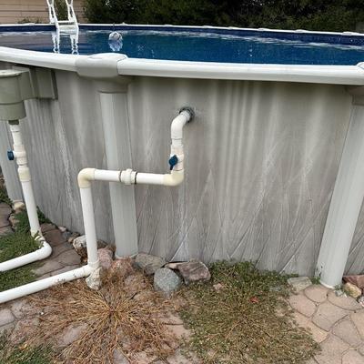 HUGE ABOVE GROUND POOL WITH HEATER