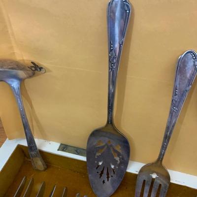 Huge Stainless Steel & Silver Plate Flatware Lot