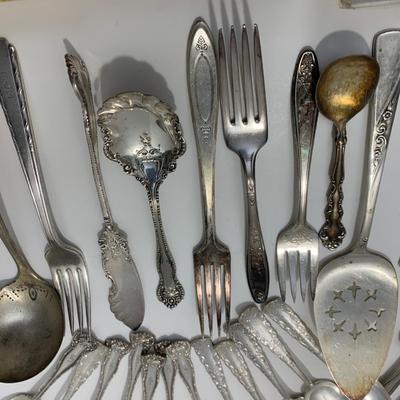 Huge Stainless Steel & Silver Plate Flatware Lot