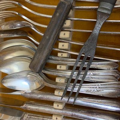 Huge Stainless Steel & Silver Plate Flatware Lot