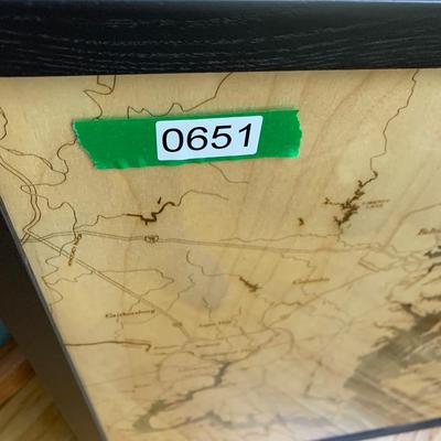 Large 3D Laser Cut Wood Chesapeake Bay Framed