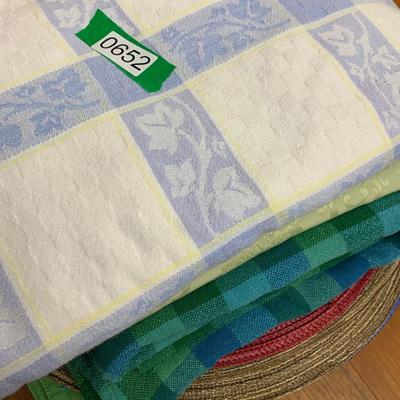 Large Dining Linens Lot - Tablecloths Placemats