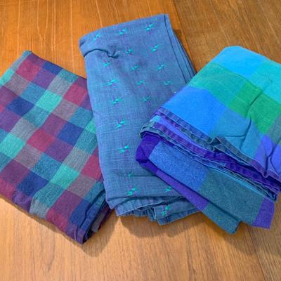Mostly Fall Holiday Dining Linens Lot -Tablecloths Placemats