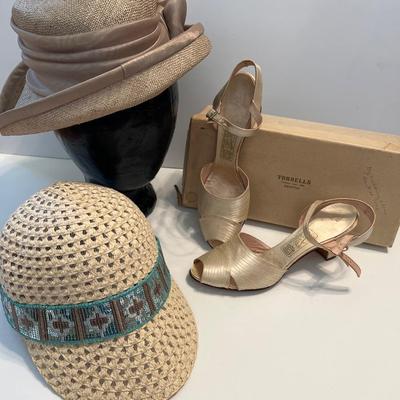 1940’s Turrell Wedding Shoes & Two Hats