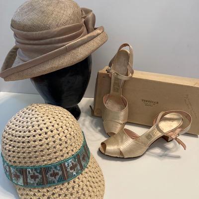 1940’s Turrell Wedding Shoes & Two Hats