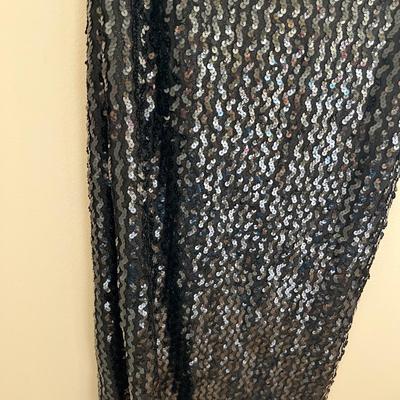 Vintage Sequined Off Shoulder Evening Dress & MOP Handbag