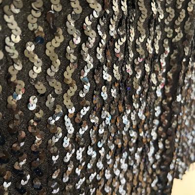 Vintage Sequined Off Shoulder Evening Dress & MOP Handbag