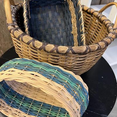 Three Vintage Hand Crafted Baskets