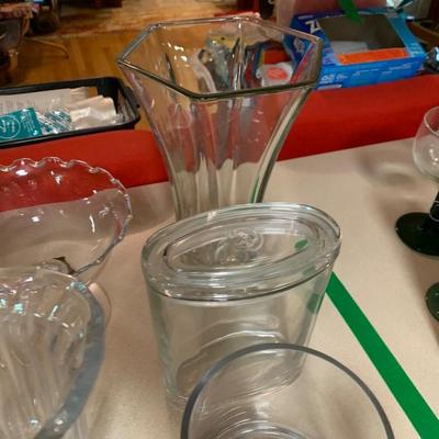 Large Lot Heavy Cut Glass / Crystal