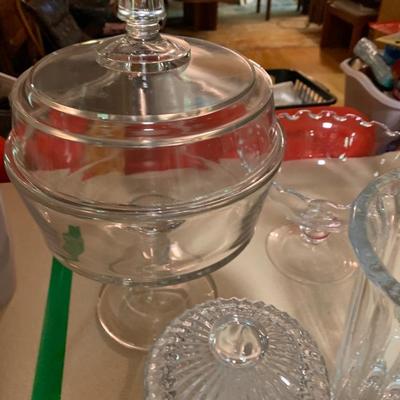 Large Lot Heavy Cut Glass / Crystal