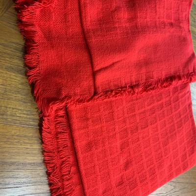Large Tub - Christmas Dining Linens Lot - Table Runners Tablecloths Napkins Placemats