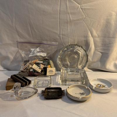 Collectible Souvenir Matches, Ash Trays, and Playing Cards (LR-DZ)