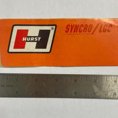 Vintage Hurst Synchro Loc Automotive Equipment Sticker