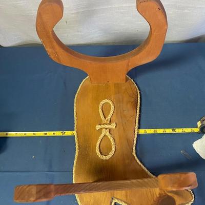 Wooden Cowboy Hat Rack