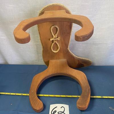 Wooden Cowboy Hat Rack