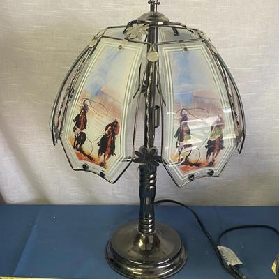 Team Roping Western Lamp