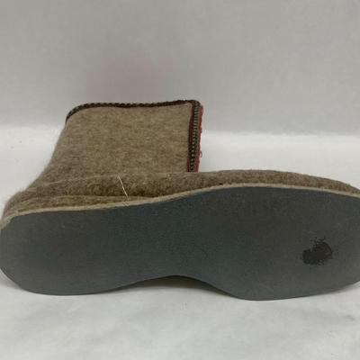 Vintage Russian Wool Style Slipper Boots