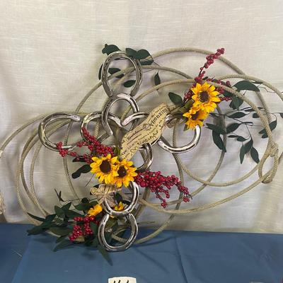 Horse Shoe and Rope Wall Decor
