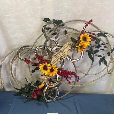 Horse Shoe and Rope Wall Decor