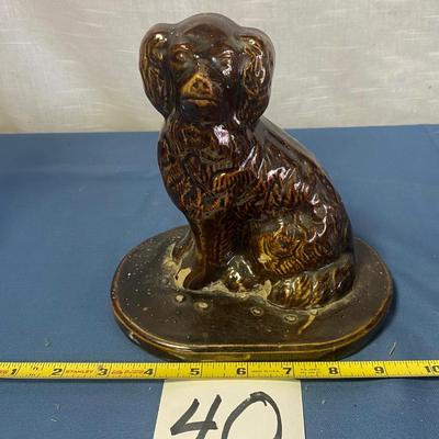 Vintage Stoneware Spaniel Dog