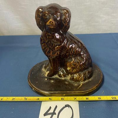 Vintage Stoneware Spaniel Dog