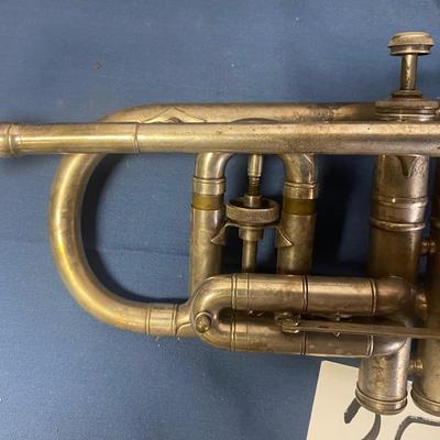 Vintage CG Conn Silver Trumpet