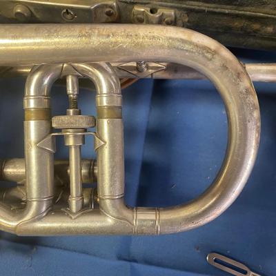 Vintage CG Conn Silver Trumpet