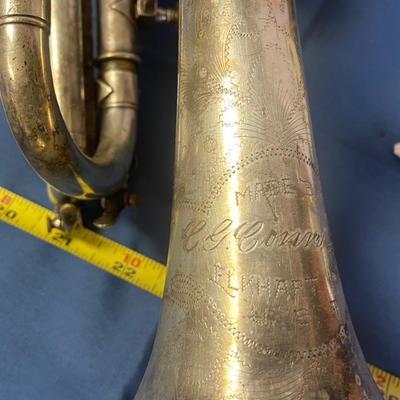 Vintage CG Conn Silver Trumpet