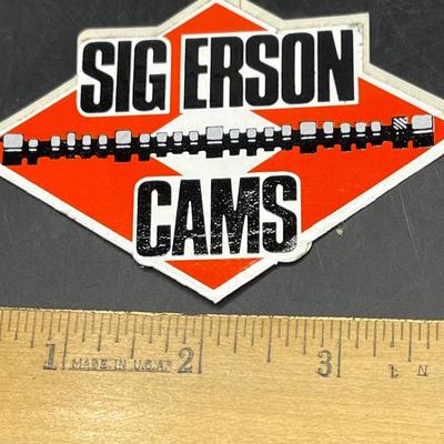 Vintage Sig Erson Cams Automotive Equipment Sticker