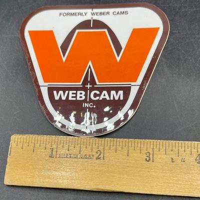 Vintage Webber Cams Automotive Equipment Sticker