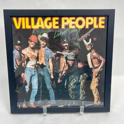 Framed Village People 33 RPM Double Album: Live and Sleazy