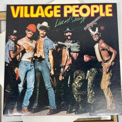 Framed Village People 33 RPM Double Album: Live and Sleazy