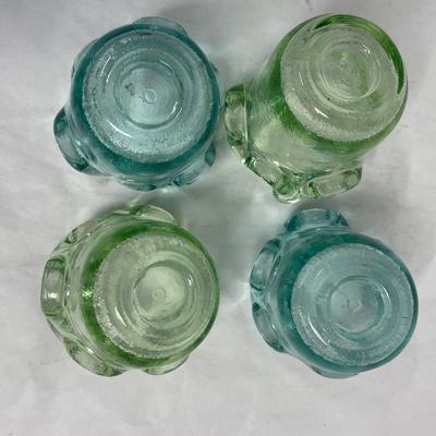 Art Glass Votive Candle Holders - set of 4