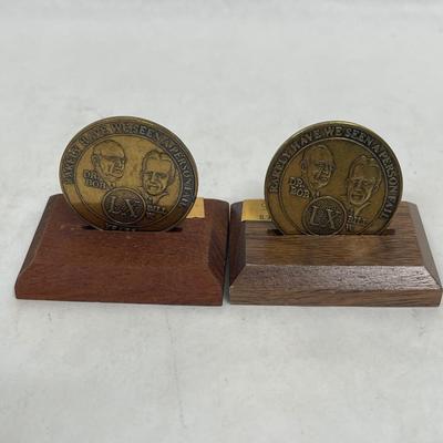Lot of 2 San Diego 1995 Sixty Years of Sobriety Tokens W/stands