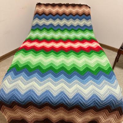 Twin size Rainbow Afghan