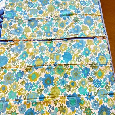 Pair of mid-century linen pillowcases