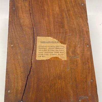 Hand Carved Wood Box from India