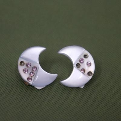 Moon Shaped Earrings with jewels