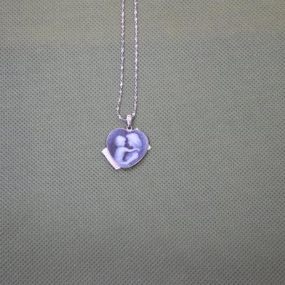 Mother and Child Heart Shaped Necklace