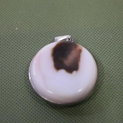 Tri-color Jasper necklace pendant