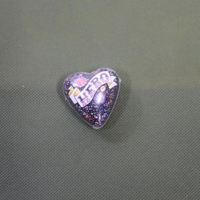 DEMDACO My Hero Floral Black 2x2Resin Stone Collectible Art Heart Token Figurine