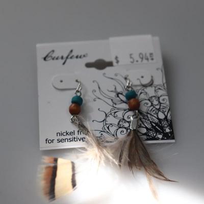 Nickle-Free feathered earrings