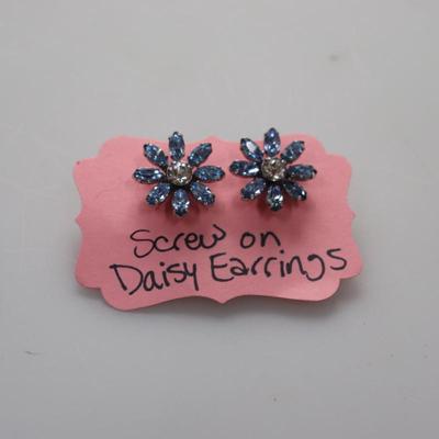 Screw on Daisy Earrings
