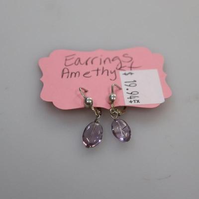 Dangle amethyst earrings